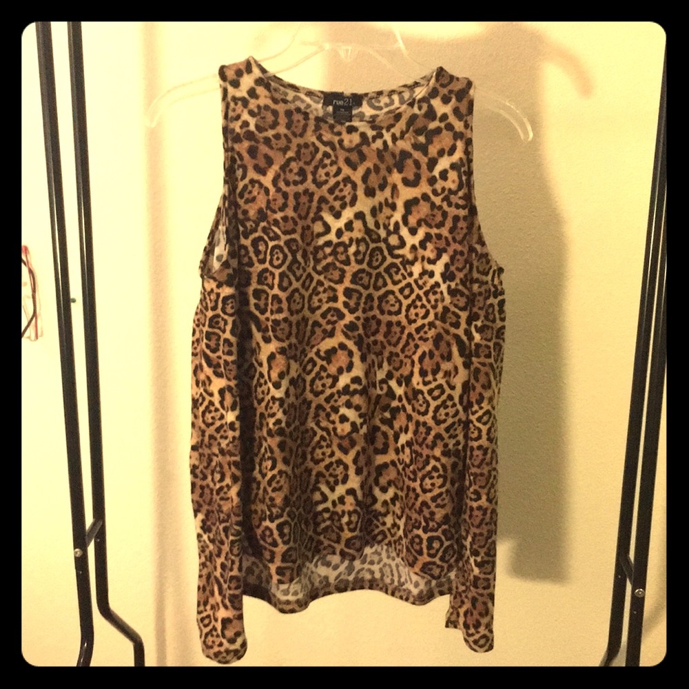 leopard sweater with exposed shoulders